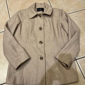 London Fog Women's Tan Pea Coat